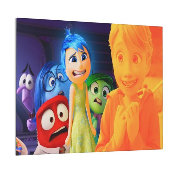 Saiise inside out 2 Frameless Canvas Wall Art - Abstract Modern Artwork for Living Room, Bedroom, Office - Ready to Hang, Vibrant Colors, Ideal Gift Idea- 16"x20"