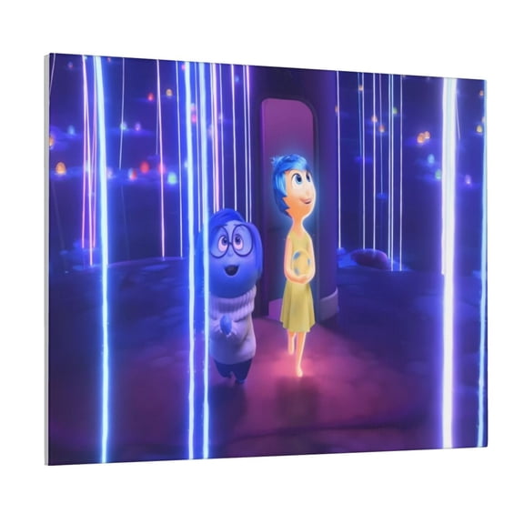 Saiise inside out 2 Frameless Canvas Wall Art - Abstract Modern Artwork for Living Room, Bedroom, Office - Ready to Hang, Vibrant Colors, Ideal Gift Idea- 16"x20"