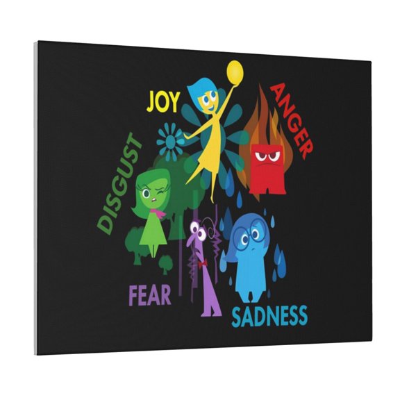 Saiise inside out 2 Frameless Canvas Wall Art - Abstract Modern Artwork for Living Room, Bedroom, Office - Ready to Hang, Vibrant Colors, Ideal Gift Idea- 8"x10"