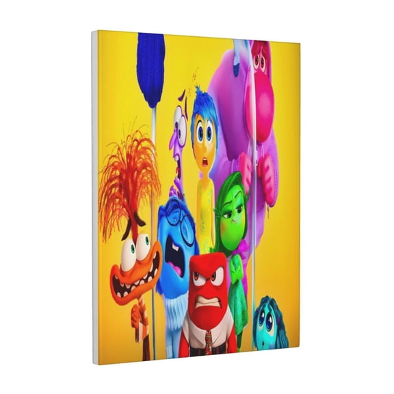 Saiise inside out 2 Frameless Canvas Wall Art - Contemporary Abstract Artwork for Home, Office & Living Room - Easy to Hang, Vibrant Colors, Ideal Gift Idea- 12"x16"