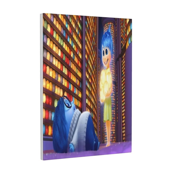 Saiise inside out 2 Frameless Canvas Wall Art - Contemporary Abstract Artwork for Home, Office & Living Room - Easy to Hang, Vibrant Colors, Ideal Gift Idea- 12"x16"