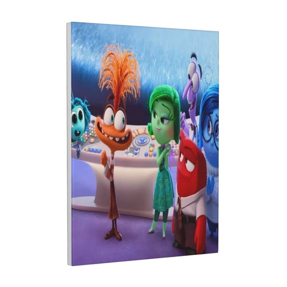 Saiise inside out 2 Frameless Canvas Wall Art - Contemporary Abstract Artwork for Home, Office & Living Room - Easy to Hang, Vibrant Colors, Ideal Gift Idea- 12"x16"