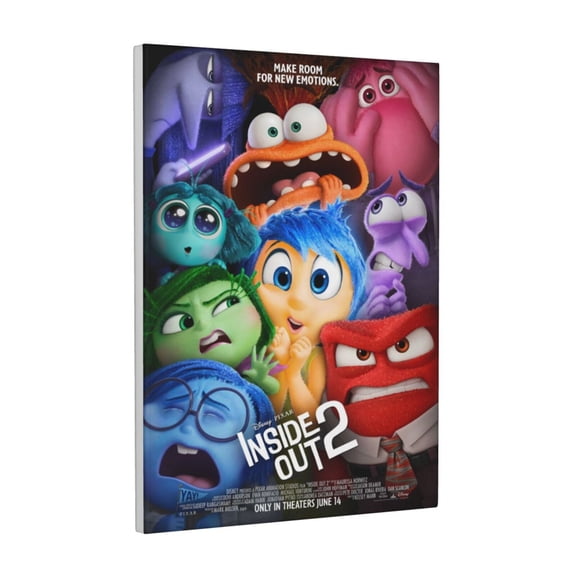 Saiise inside out 2 Frameless Canvas Wall Art - Contemporary Abstract Artwork for Home, Office & Living Room - Easy to Hang, Vibrant Colors, Ideal Gift Idea- 12"x16"