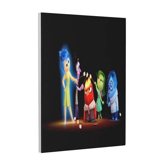 Saiise inside out 2 Frameless Canvas Wall Art - Contemporary Abstract Artwork for Home, Office & Living Room - Easy to Hang, Vibrant Colors, Ideal Gift Idea- 12"x16"