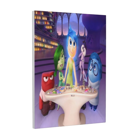 Saiise inside out 2 Frameless Canvas Wall Art - Contemporary Abstract Artwork for Home, Office & Living Room - Easy to Hang, Vibrant Colors, Ideal Gift Idea- 12"x16"