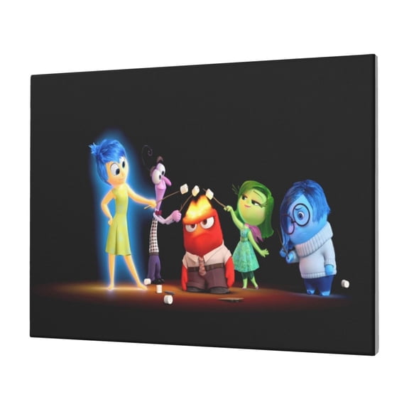 Saiise inside out 2 Frameless Canvas Wall Art - Contemporary Abstract Artwork for Home, Office & Living Room - Easy to Hang, Vibrant Colors, Ideal Gift Idea- 12"x16"