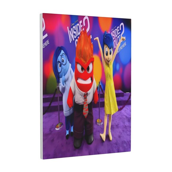 Saiise inside out 2 Frameless Canvas Wall Art - Contemporary Abstract Artwork for Home, Office & Living Room - Easy to Hang, Vibrant Colors, Ideal Gift Idea- 12"x16"