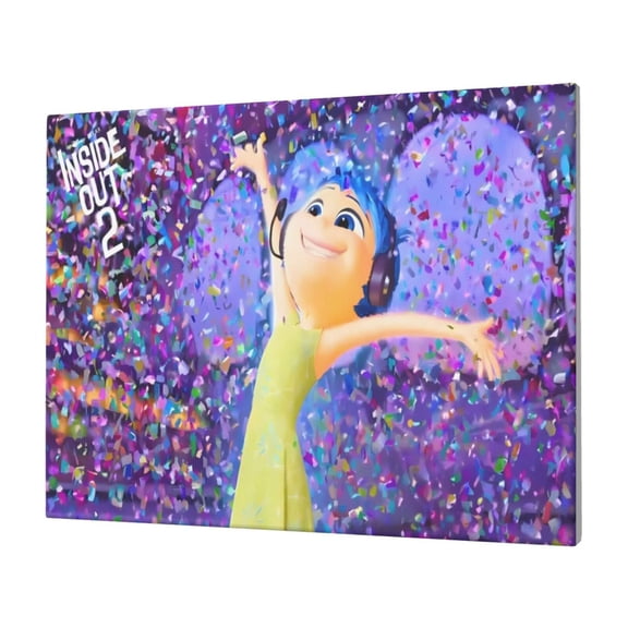 Saiise inside out 2 Frameless Canvas Wall Art - Contemporary Abstract Artwork for Home, Office & Living Room - Easy to Hang, Vibrant Colors, Ideal Gift Idea- 12"x16"