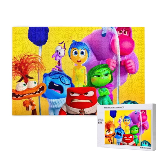 Saiise inside out 2 Print 1000 Jigsaw Puzzle for Adults and Family,Impossible Hard Difficult Challenging Puzzles for Adults - Finished Puzzle Size is 29.5 x 19.7 inch