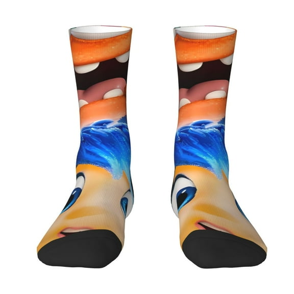 Saiise inside out 2 Funny Socks Men Women Adults Novelty Graphic Crew Tube Socks Crazy Design Casual Dress Socks for Sports,Running,Travel