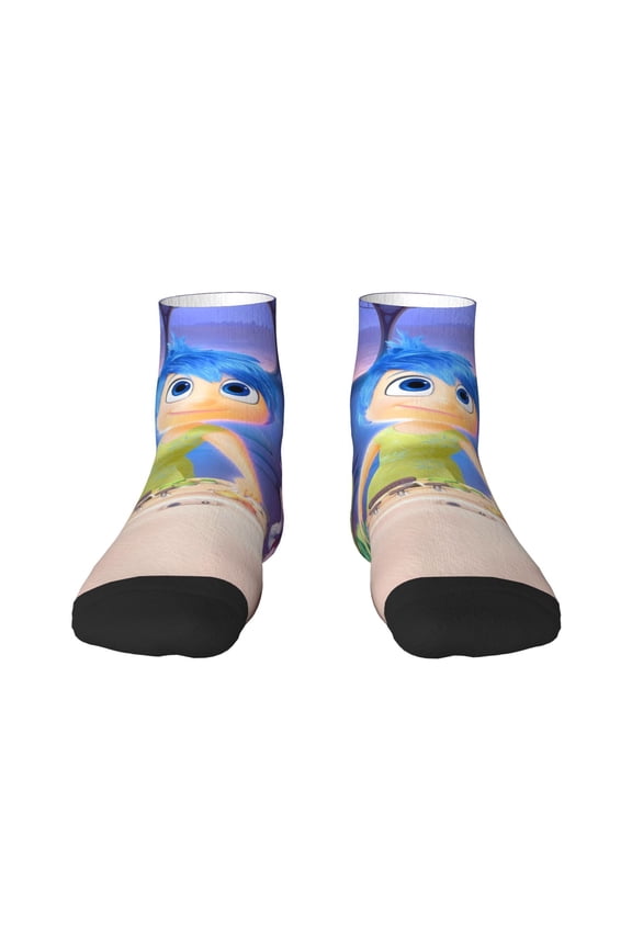 inside out 2 Funny Socks Men Women Adults Novelty Graphic Crew Tube Socks Crazy Design Casual Dress Socks for Sports,Running,Travel