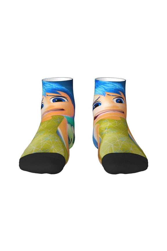 inside out 2 Funny Socks Men Women Adults Novelty Graphic Crew Tube Socks Crazy Design Casual Dress Socks for Sports,Running,Travel