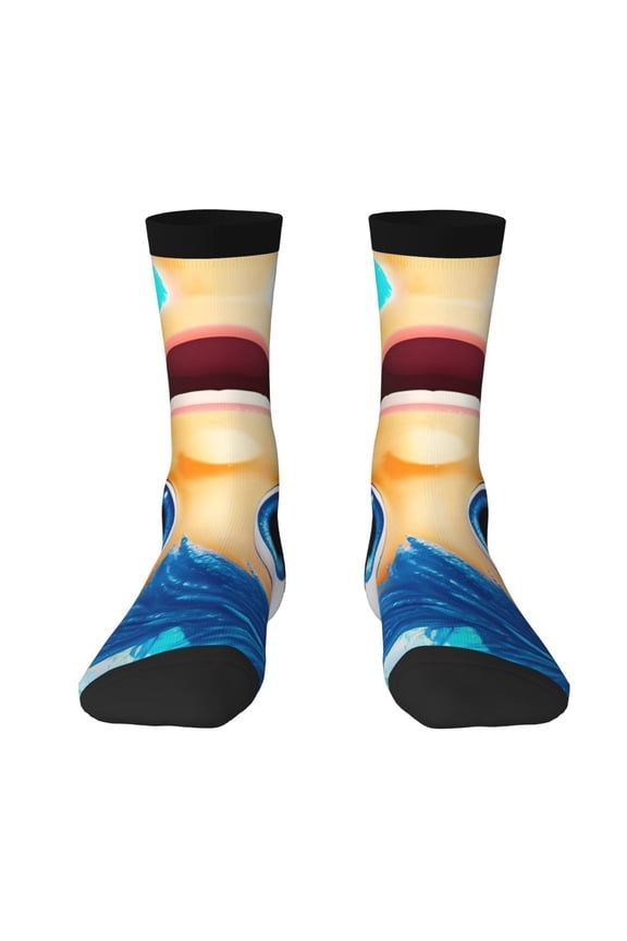 inside out 2 Funny Socks Men Women Adults Novelty Graphic Crew Tube Socks Crazy Design Casual Dress Socks for Sports,Running,Travel