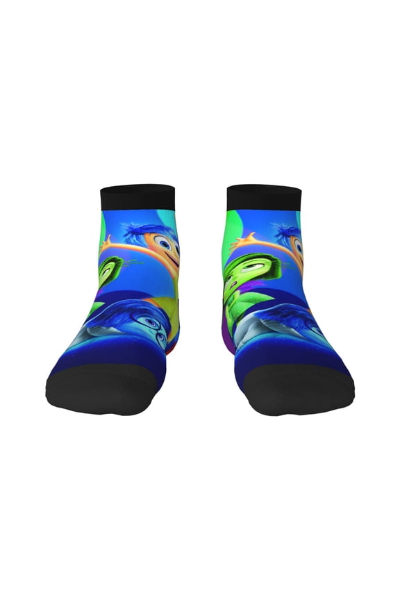 inside out 2 Funny Socks Men Women Adults Novelty Graphic Crew Tube Socks Crazy Design Casual Dress Socks for Sports,Running,Travel