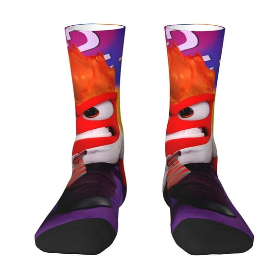 Saiise inside out 2 Funny Socks Men Women Adults Novelty Graphic Crew Tube Socks Crazy Design Casual Dress Socks for Sports,Running,Travel