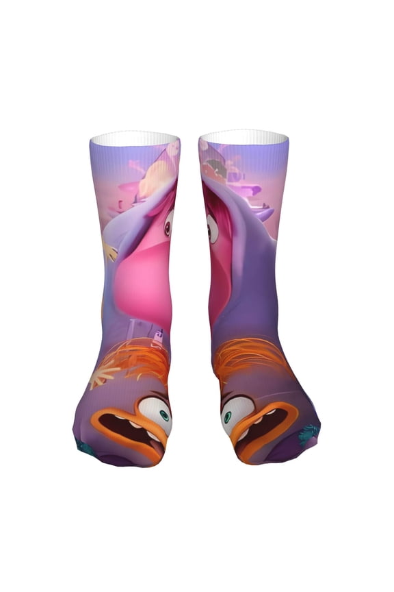 inside out 2 Funny Socks Men Women Adults Novelty Graphic Crew Tube Socks Crazy Design Casual Dress Socks for Sports,Running,Travel