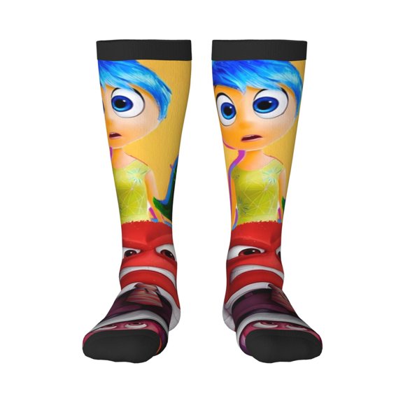 Saiise inside out 2 Funny Socks Men Women Boys Kids Adults Novelty Graphic Crew Tube Socks Crazy Design Casual Dress Socks for Sports,Running,Travel