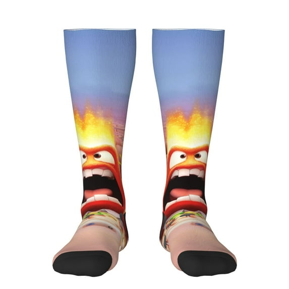 Saiise inside out 2 Funny Socks Men Women Boys Kids Adults Novelty Graphic Crew Tube Socks Crazy Design Casual Dress Socks for Sports,Running,Travel