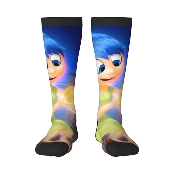 Saiise inside out 2 Funny Socks Men Women Boys Kids Adults Novelty Graphic Crew Tube Socks Crazy Design Casual Dress Socks for Sports,Running,Travel