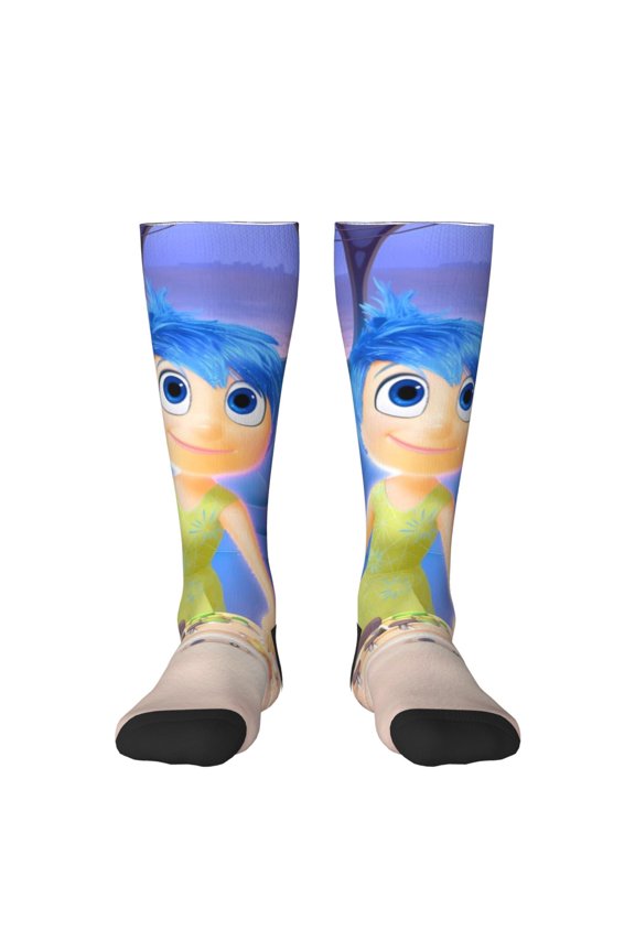 inside out 2 Funny Socks Men Women Boys Kids Adults Novelty Graphic Crew Tube Socks Crazy Design Casual Dress Socks for Sports,Running,Travel