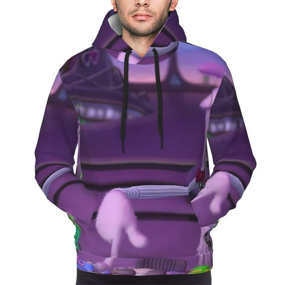 Saiise inside out 2 Men's Graphic Print Long Sleeve Drawstring Hoodie Pullover Sweatshirt-3X-Large