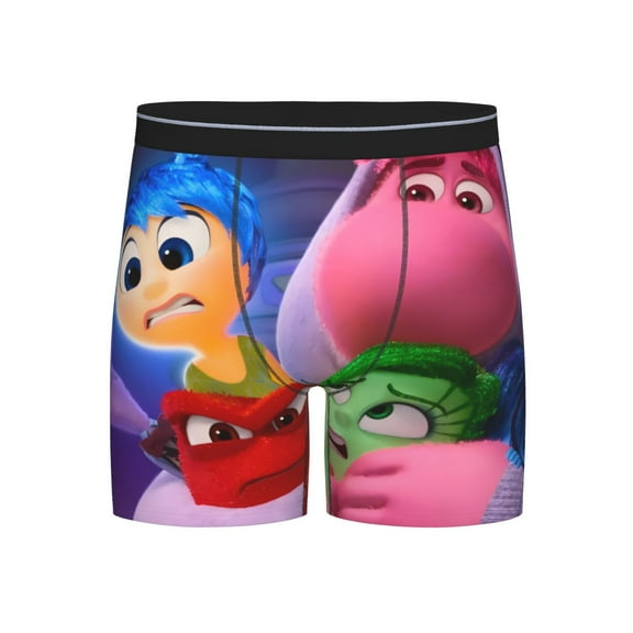 Saiise inside out 2 Men's Underwear Boxer Briefs Cotton Trunks Short Leg Underwear (S-XXL)
