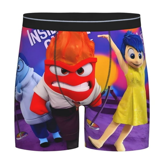 Saiise inside out 2 Men's Underwear Boxer Briefs Cotton Trunks Short Leg Underwear (S-XXL)