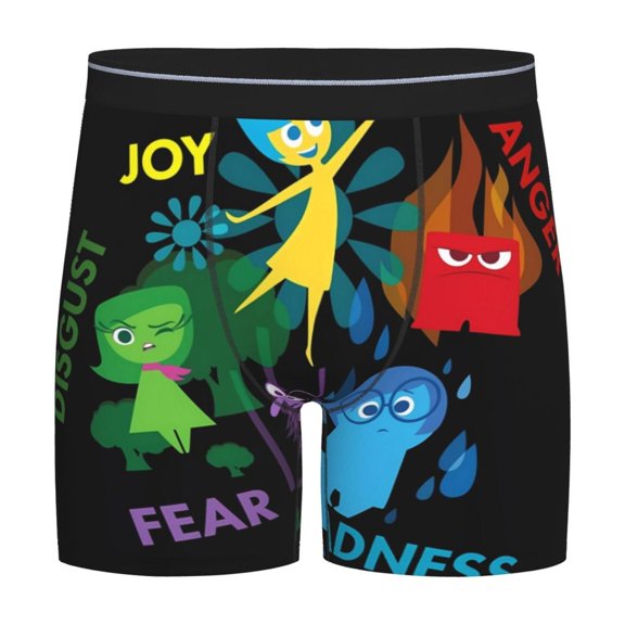 Saiise inside out 2 Men's Underwear Boxer Briefs Cotton Trunks Short Leg Underwear (S-XXL)