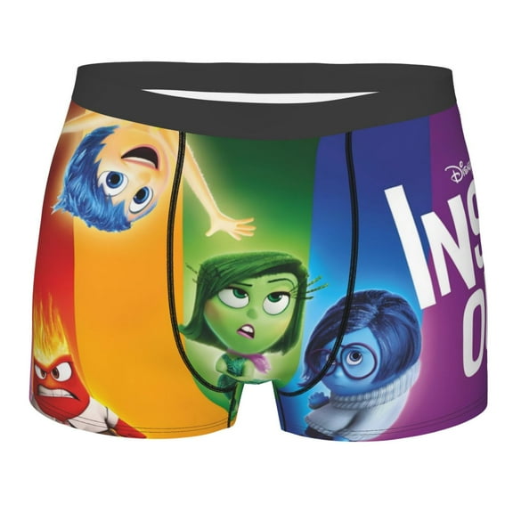 Saiise inside out 2 Men's Underwear Boxer Briefs Cotton Trunks Short Leg Underwear (S-XXL)