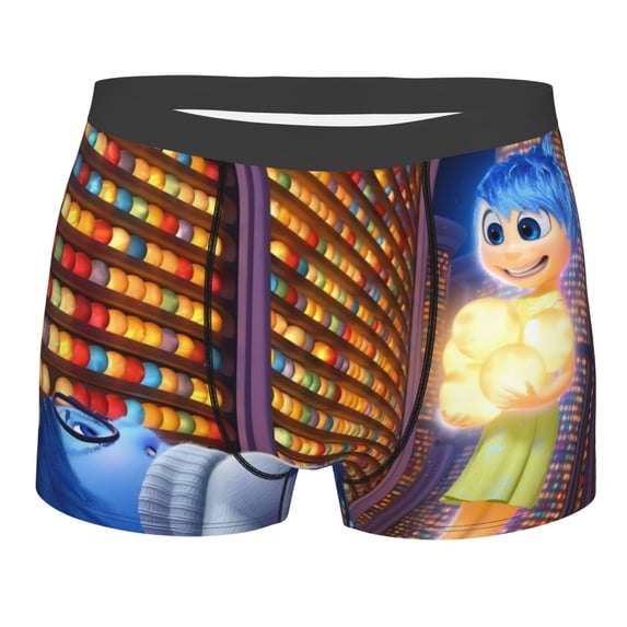 Saiise inside out 2 Men's Underwear Boxer Briefs Cotton Trunks Short Leg Underwear (S-XXL)