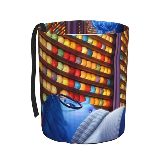 Saiise inside out 2 Print Car Trash Can Bin for Back Seat Leak Proof, Trash Bag Hanging,for SUV Truck Van, Automotive Vehicle Garbage Cans Front Seat