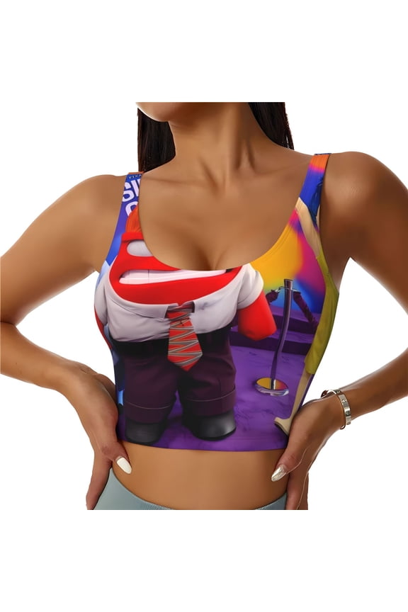 inside out 2 Print Crop Tops Sports Bra For Women Workout Cropped Tank Top Yoga Shirts Athletic Undershirts -