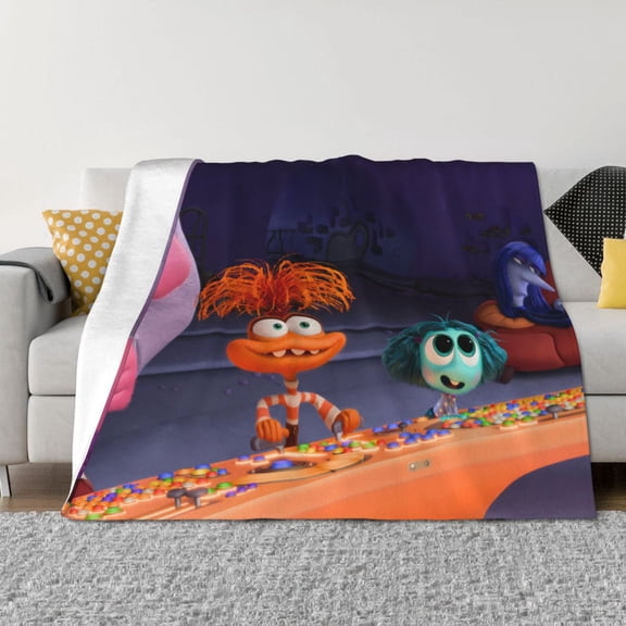 Saiise inside out 2 Throw Blanket 40"x30" ,Soft Lightweight Cozy All Season Blanket for Bed,Couch,Car