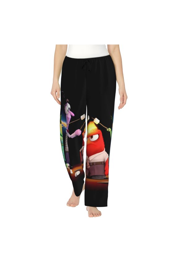 inside out 2 Womens Pajama Pants Stretch Comfy Lounge Pants Drawstring Sleep Bottoms with Pockets