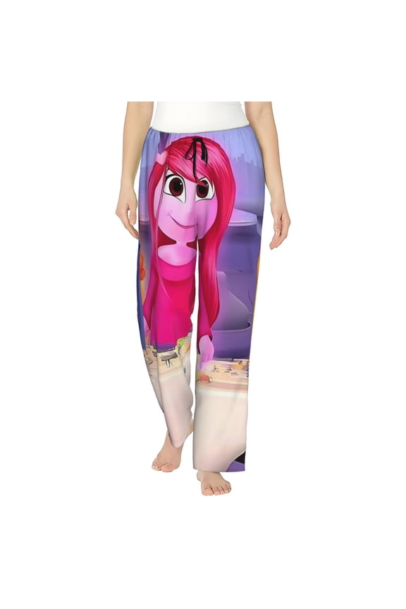 inside out 2 Womens Pajama Pants Stretch Comfy Lounge Pants Drawstring Sleep Bottoms with Pockets