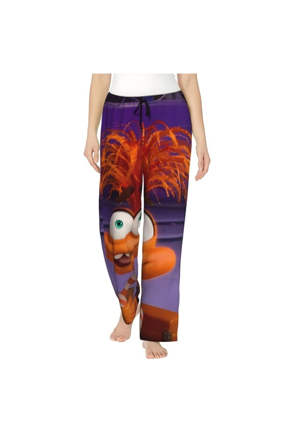 inside out 2 Womens Pajama Pants Stretch Comfy Lounge Pants Drawstring Sleep Bottoms with Pockets