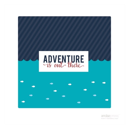 Sail Away Nautical Birthday Hershey´s Chocolate Bar Wrapper Labels, 4-Pack