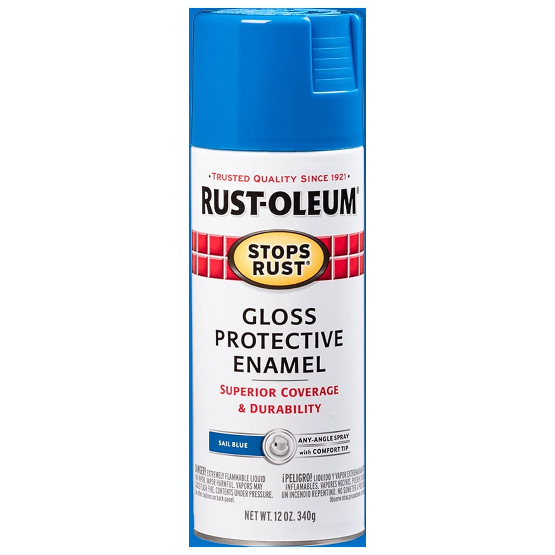 Sail Blue, RustOleum Stops Rust Gloss Protective Enamel Spray Paint7724830, 12 oz