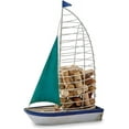 Sail Boat Shaped Cork Caddy Cork Holder Displays Stores over 60 Wine
