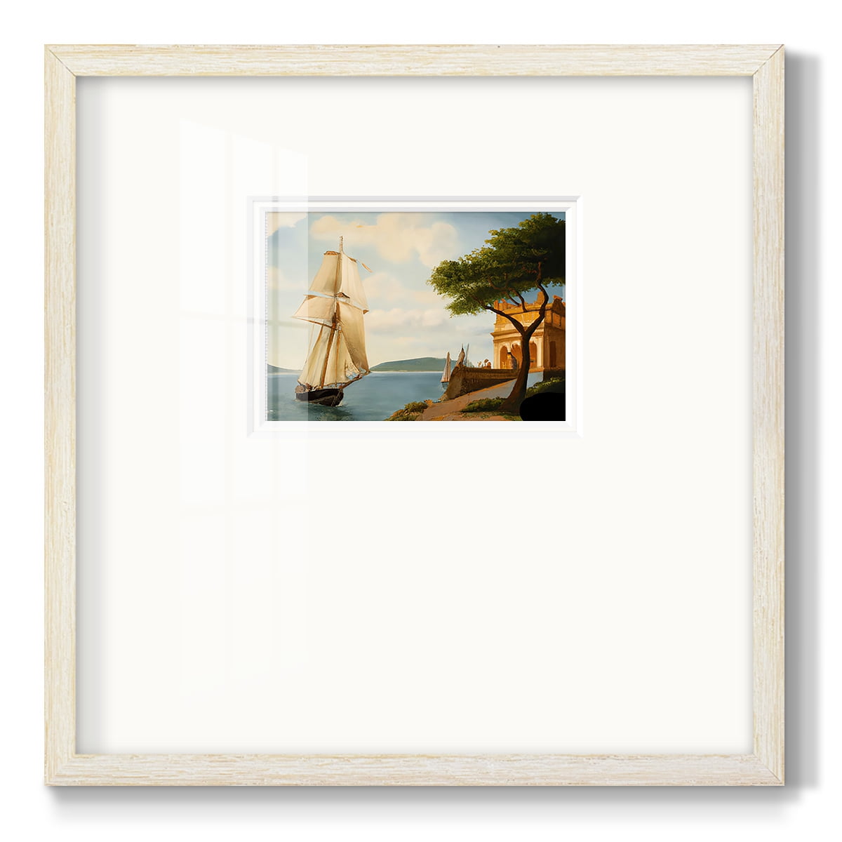 Sail Boat on the EdgePremium Framed Print