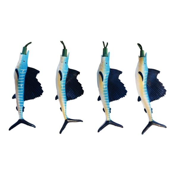 Sail Fish LED Christmas Ornament Light Set with Sailfish Design (10 Foot)