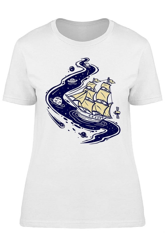 Sail Into Space T-Shirt Women -Image by Shutterstock, Female Medium