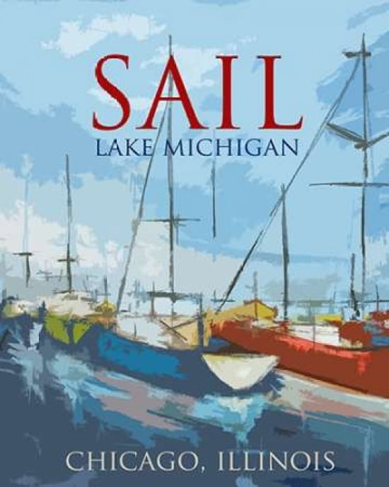 Sail Lake Michigan Canvas Art - Melissa Lyons (24 x 30)