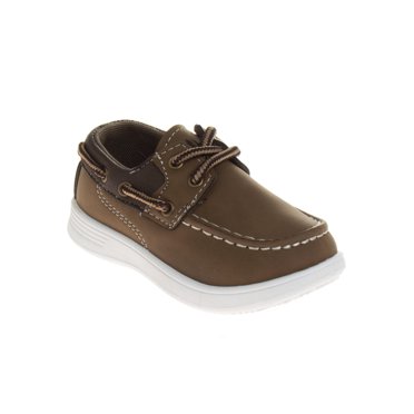 Route 21 Monty Black Casual Boat Shoes For Boys – Sizes 3, 4, 5, 6 UK – Synthetic Upper, Lace Up
