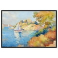 thumbnail image 1 of Sail Off In The Morning Impressionism Wall Art /Monet And Van Gogh Inspired Art Canvas Wall Art by Art Remedy, Black Floater Frame, 16" x 11", 1 of 7