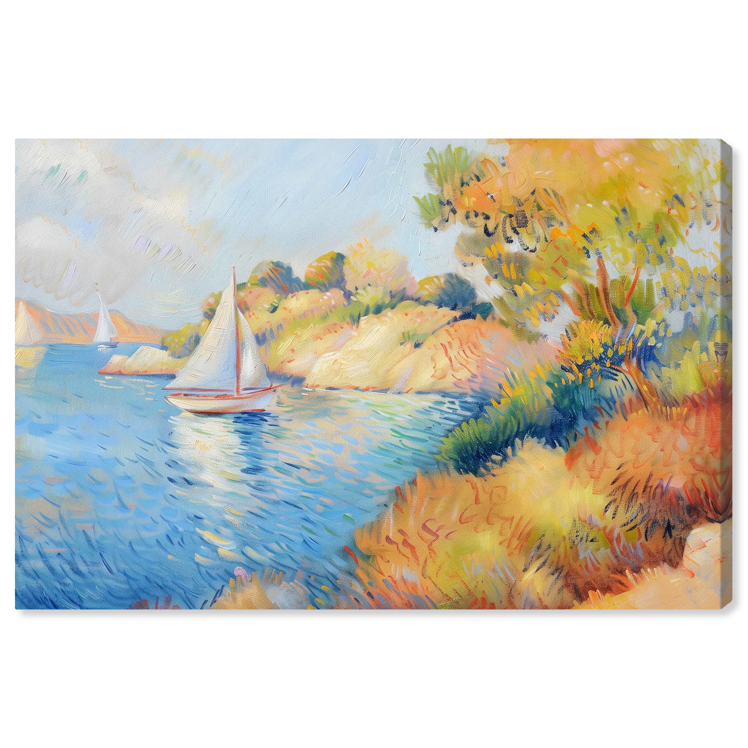 Sailboats on Serene Waters Gallery Wrapped Canvas Art, 36" x 24"