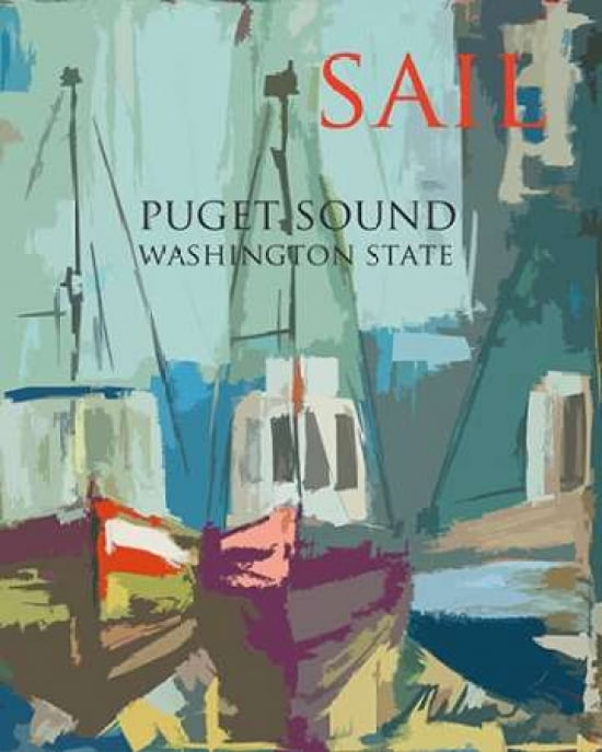 Sail Puget Sound Canvas Art - Melissa Lyons (24 x 30)