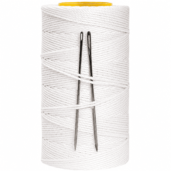 Sail Repair Kit with Sail Needle, Thick Waxed String Whipping Twine White