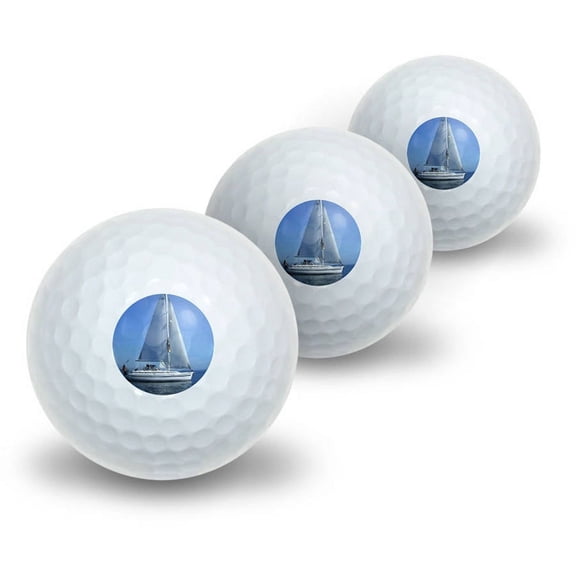 Sail Sailing Boat Novelty Golf Balls, 3pk