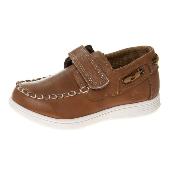 Sail Ship Toddler Boys Faux Leather Boat Shoes - Tan, 3